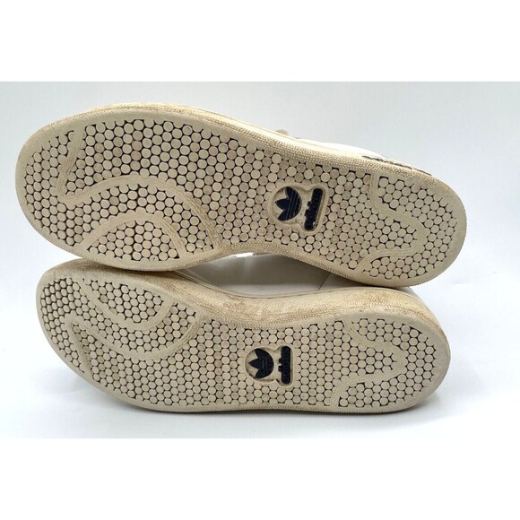 adidas Originals Stan Smith White Navy TREFOIL Sneakers 2008 Women’s Size 7 RARE - Picture 8 of 10